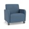 Lesro Siena Lounge Reception Wide Guest Chair w/ Front Casters, Brushed Steel Back Legs, MD Titan Uph SN1201 - alternate 1
